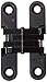 SOSS 204 Zinc Invisible Hinge with Holes for Wood or Metal Applications, Mortise Mounting, Black E-Coat Exterior Finish (Pack of 2)