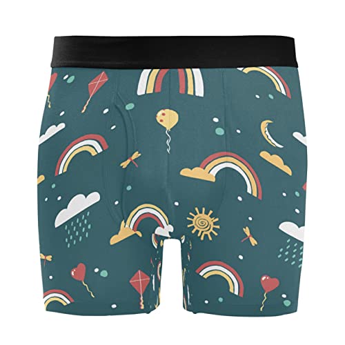 Bóxer para hombre de nubes y arco iris pack de 2 de algodón elástico