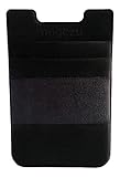 Moguzu Stick On Wallet with Finger Strap for Phone (Black)