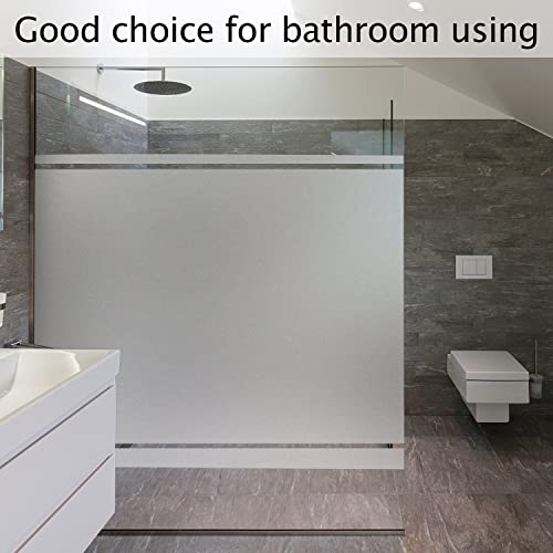 Hidbea Frosted Window Privacy Film Heat Control Uv Blocking, Static Cling Non-Adhesive Reusable Door Coverings For Bathroom Home Office (Frosted 29.5 Inch X 13.1 Feet) #TOP4
