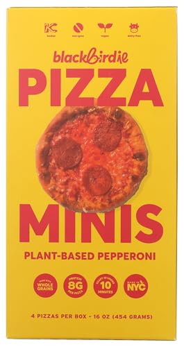 BLACKBIRD FOOD Plant-Based Pepperoni Mini Pizzas, 16 OZ