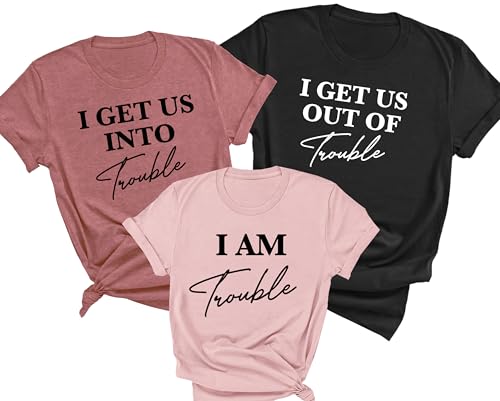 Matching Family Trouble Shirt - His and Him Shirts for Couples - Best Friend, Besties Clothes Multiple Colors2