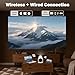 WellSonic Mini Projector 4K Support, Portable Movie Projector with WiFi6 and Bluetooth5, Automatic Keystone Correction, Android 13, Home Smart Projector for Phone, PC, HDMI USB, Laptop