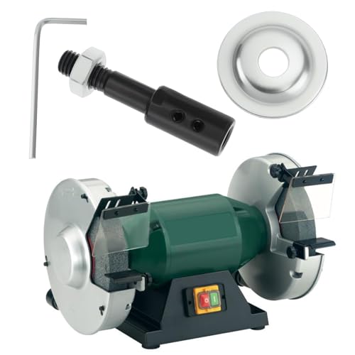 SG Store 4-teiliges Verlängerungswellen-Aufnahmestück für Doppelschleifmaschinen 8 Mm Bis 10 Mm mit Schraubenschlüssel Und Unterlegscheibe für Polier- Und Schleifmaschinen (2 Links + 2 Rechts)