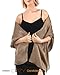 FURTALK Shawls and Wraps for Evening Dresses Sparkly Soft Wedding Party Bridesmaid Scarves for Women Brown