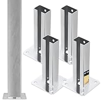 KOTARBAU® Set van 4 paaldragers, 60 x 40 mm, plugplaat met hekvoet