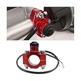 Bittwee CNC Universal Motorcycle Engine Stop Start Kill Switch Button, Motorbike Engine On Off Button with Mounting Backplate, Vehicle Accessories for ATV, Dirt Pit Bike, Scooter (Red)