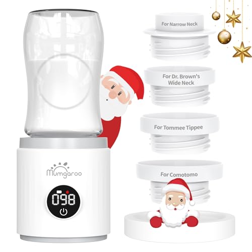 Image of Bottle Warmer, Portable Bottle Warmer, Fast Heating Baby Bottle Warmer with 4 Adapters, Rechargeable Travel Bottle Warmer with Precise Temperature Control for Breastmilk Formula