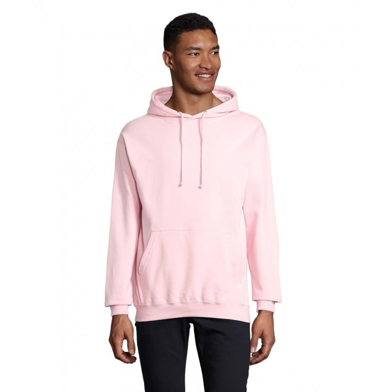Sweat à capuche rose crémeux SOL'S Condor pour un style décontracté au quotidien