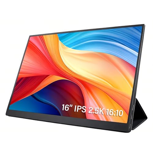 Image of Portable Monitor 16inch 2K QHD USB-C HDMI Computer Display IPS HDR Dual Speakers for Laptop PC Mac Phone PS4 /5 Xbox Switch