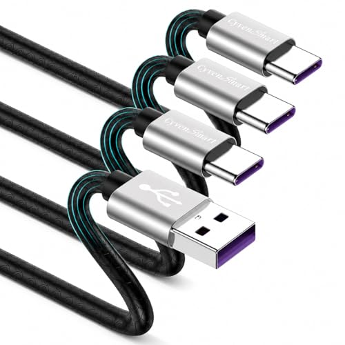 Image of 3 Pack 6ft USB A to USB C Cable, 3A Type C Charger Cord for iPhone 17 /16 /15 Series, Samsung Galaxy S10 /S9 /S8, Note, A Series, Android Auto, USB-C CarPlay, USB 2.0 Data Sync