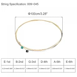 sourcing map Acoustique Guitare Cordes, 3.28ft Brass Léger Tension pour 6 Cordes Guitare avec Corde Winder-Chaude… - Les Beatles, Paul McCartney, John Lennon, RIngo Starr, George Harrison sourcing map Acoustique Guitare Cordes, 3.28ft Brass Léger Tension pour 6 Cordes Guitare avec Corde Winder-Chaude… – Image 2