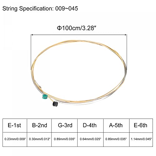 sourcing map Acoustique Guitare Cordes, 3.28ft Brass Léger Tension pour 6 Cordes Guitare avec Corde Winder-Chaude… - Les Beatles, Paul McCartney, John Lennon, RIngo Starr, George Harrison sourcing map Acoustique Guitare Cordes, 3.28ft Brass Léger Tension pour 6 Cordes Guitare avec Corde Winder-Chaude… – Image 3