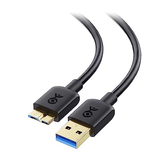 Cable Matters Micro USB 3.0-kabel 2 m (Micro USB 3-kabel/USB-hårddiskkabel) i svart 2 meter för externa hårddiskar Western Digital My Passport, Seagate Expansion, Toshiba Canvio