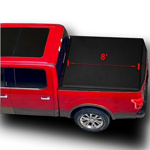 OSOBAK Soft Quad-Fold 8' Truck Bed Cover Compatible for 1988-2000