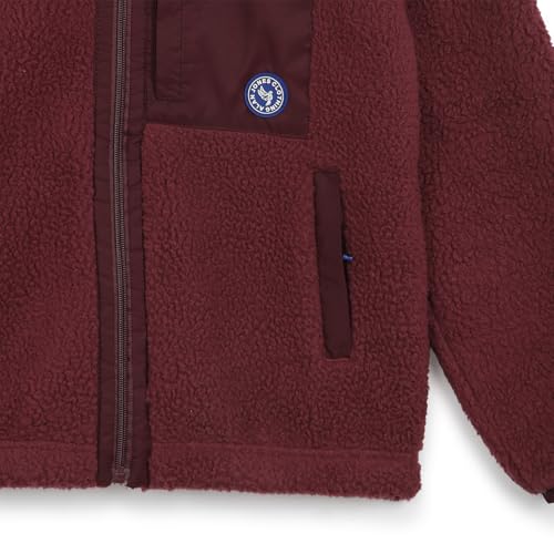 Image of Alan Jones Clothing Boys Fleece Jacket | Warm Zip-Up Winter Jacket with Stand Collar, Chest Zip Pocket & Polar Fleece Lining