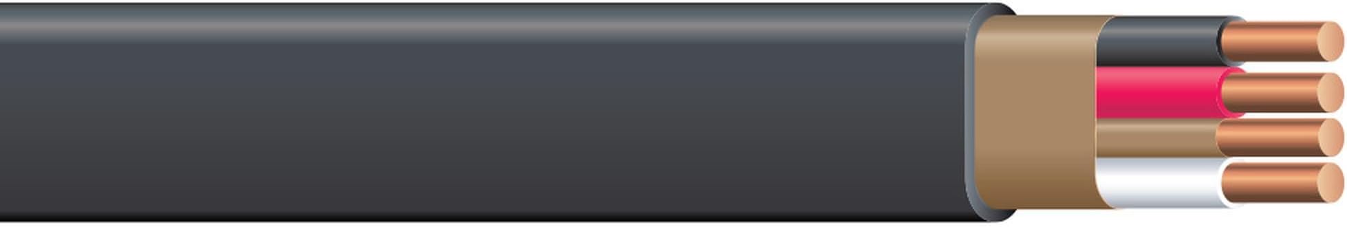 Southwire 63949221 25' 8/3 with Ground Romex Brand SIMpull Residential Indoor Electrical Wire Type NM-B Black