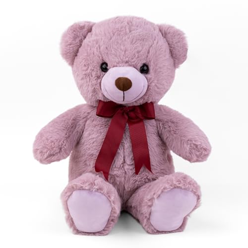 Image of Mirada Huggable Teddy Bear Soft Plush Toy | English Purple Jumbo Stuffed Animal for Kids & Girls | Soft Toys for Kids, Teddy Bears, Soft Teddy Bear, Cuddle Toy, Cute Soft Toys, Baby Gift- 40 cm