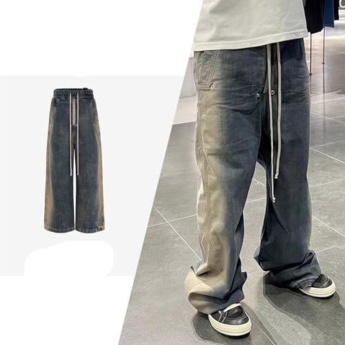 Long Pants, Unisex Wide Leg Washed Gradient Jeans2