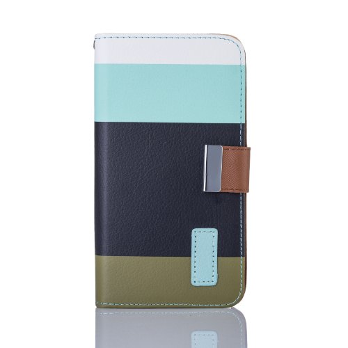 Gadgetsevil Fashion Luxury PU Leather Wallet Flip Case with Credit Card Slots & Holder For Samsung Galaxy Note 3 III N900 / N9000/ N9005 (Light Blue/Coffee/Beige)
