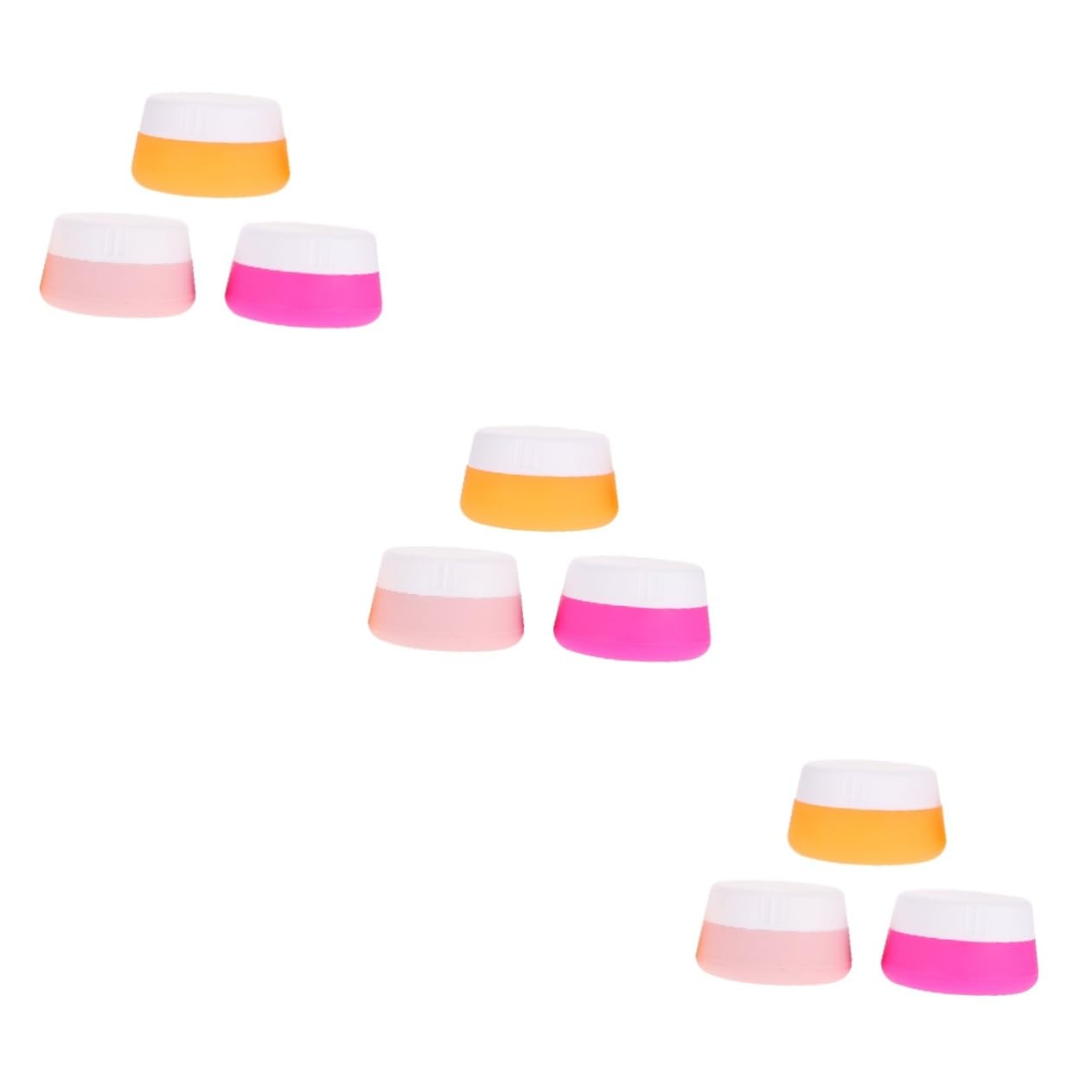 minkissy 9pezzi Contenitori Da Viaggio Silicone Da Vasetti Multi-funzione Per Cosmetici Colori Casual Pratici e Leggeri Per Viaggi e Uso Quotidiano