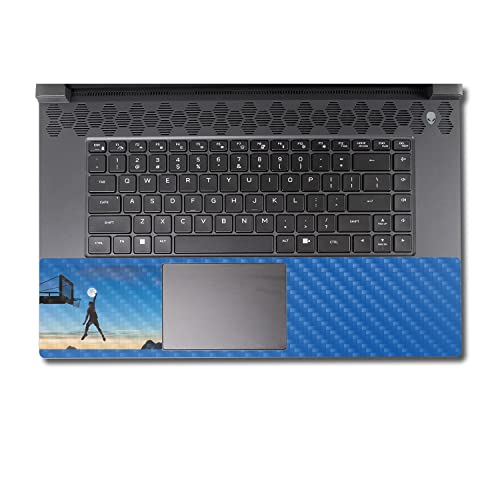 Image of MightySkins Carbon Fiber Skin Compatible with Alienware M17 R5 (2022) Full Wrap Kit - Moon Dunk | Protective, Durable Textured Carbon Fiber Finish | Easy to Apply & Change Styles | Made in The USA