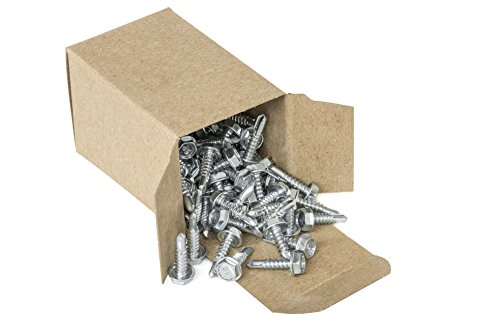 #10 X 3/4'' Hex Washer Head Self-Drilling Tek Screw Zinc Plated Steel For Attaches Sheet Metal Steel Or Steel To Metal - Box Of 100 #TOP3