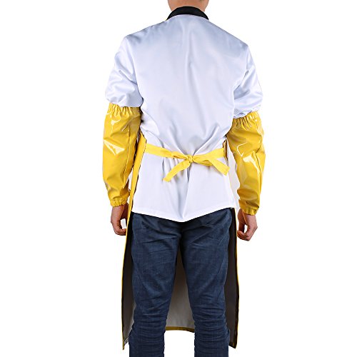 NEW Work Bib Apron,Utility Aprons for Women& Men,Water and Oil Resistant,Multipurpose Use,Come with 2 Pieces of Sleeve Covers - Thumbnail 4