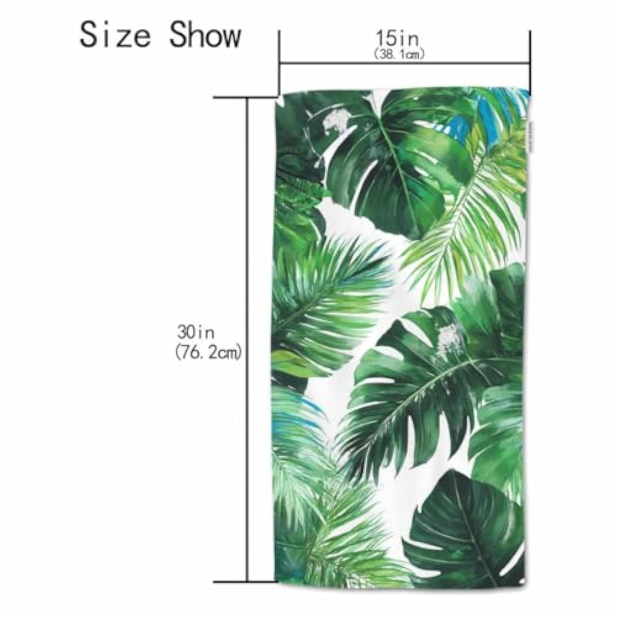 Palm Leaf Tropical Hand Towels, Soft & Decorative