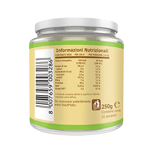 Protein Cream Veg Cioccolato Bianco - Crema Proteica Spalmabile Vegana Col 30% Di Proteine Vegetali – 100% Vegetale - Con Anacardi E Mandorle - Senza Glutine - Low Carb - 250 G - Ultimate Italia - Image 3