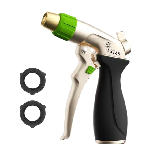 Garden Hose Metal Nozzle Spray With 4 Adjustable High Pressure Patterns Hose Nozzle and Water Pistol Nozzle for Watering Plants