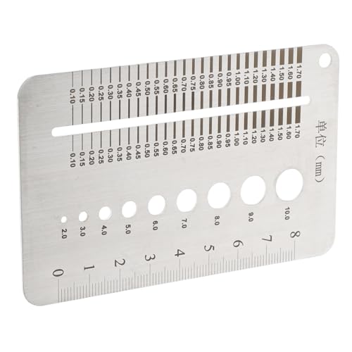 Garneck Pore Size Gauge Taper Gap Gauge Drill Bit Gauge Feeler Gauge Straight Ruler Width Gauge Set for Gap Measurement