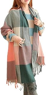 Miss Lulu Women Scarves Winter Long Soft Warm Tartan Check Wraps Wool Spinning Tassel Shawl Stole Scarf Ladies