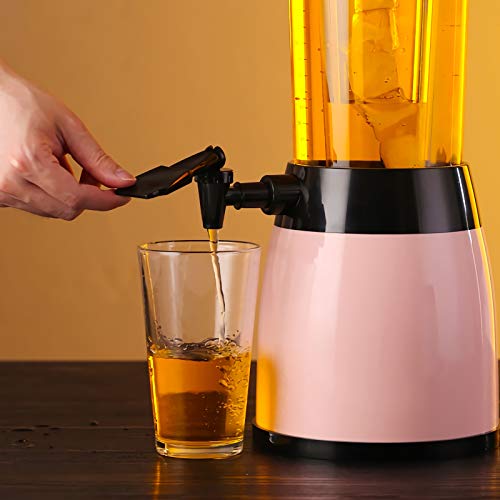 Beer Tower Dispensador de bebidas rosa torre de cerveja com torneira dispensador de torre de cerveja