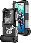 Hllhunkhe Diving Waterproof Phone Case - Underwater Phone Case for iPhone 17 16 15 14 13 12 11 Pro Max/XS/X, Upgrade Universal Snorkeling Photo & Video Outdoor Swimming Surfing Black