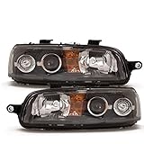 DM Autoteile Satz Punto 188 Scheinwerfer Rechts Links H1/H1 Schwarz 99-03 DE LINSE OEM