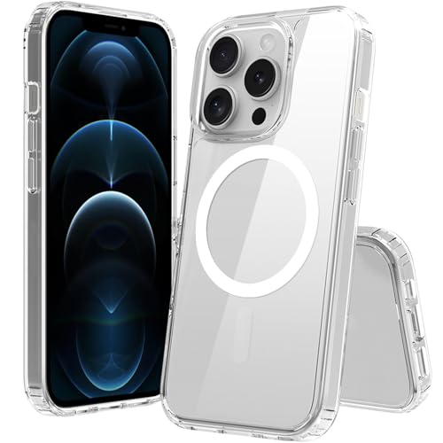 Image of FanTEK Phone Case Compatible with iPhone 12 Pro Max 6.7 Inch, Magnetic Case Clear Protective Bumper Hard Back Cover