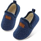 Lefflow Toddler Slippers Winter Warm Sock Shoes Non Slip Fleece Booties Boys Toddler Bedroom Grip Slippers Winter Essentials Size