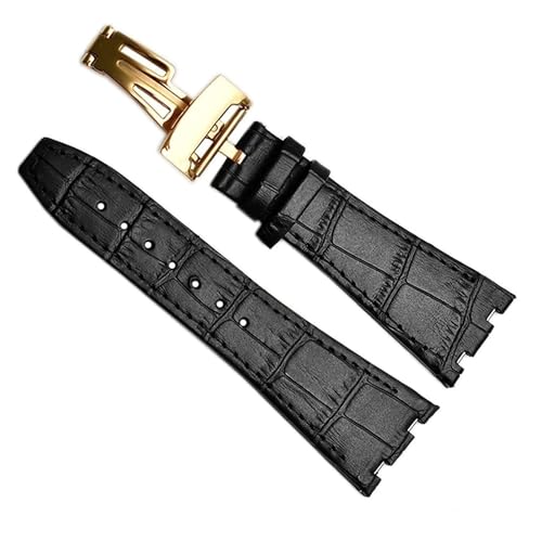 Cuir véritable fait main de 26 mm pour AP 15400 et boucle acier