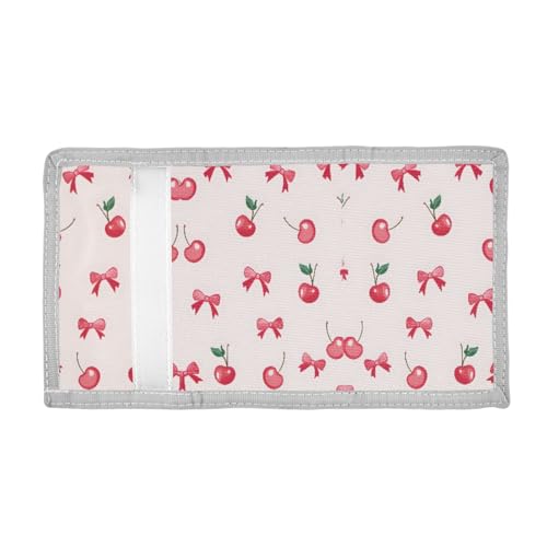 ALAZA Kids Wallets for Boys Girls Toddler Trifold Wallet Children Small Cherry Bow with Zipper Coin Pocket2