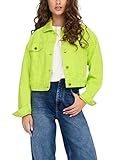 Only Cazadora Vaquera ONLDREW Canvas Jacket CC OTW para Mujer Mujer Color: Lime Punch Talla: M
