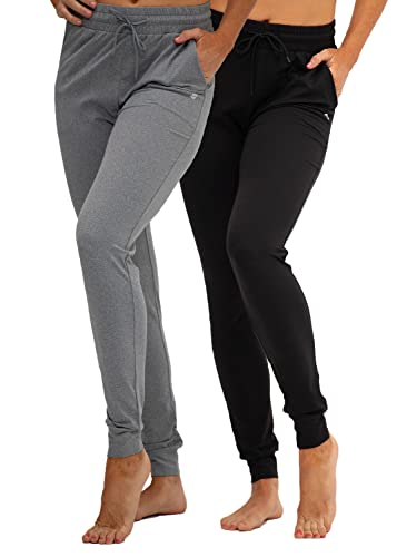 DEVOPS Women's Yoga Jogger Pants with Side Pocket Sweatpants