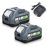 Kayoosi Paquete de 2 Baterías de Lones de Litio de 3.0 Ah 24 V, Batería de Reemplazo para Herramientas Eléctricas, con...