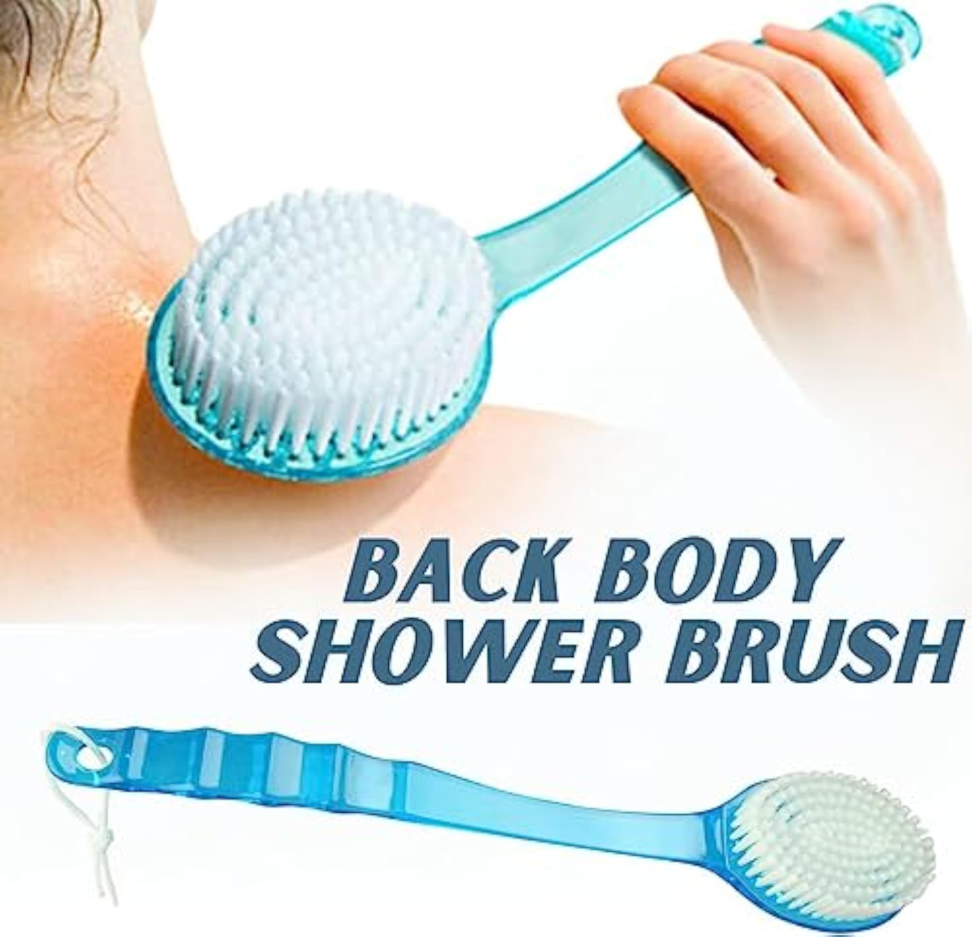 Long Handle Soft Bristles Exfoliating Bath Brush For Cleanse & Massage