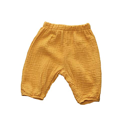 3 Pack Cotton Linen Harem Bloomers Pants For Baby Toddler, Yellow Green Blue, 12-18 Months #TOP1