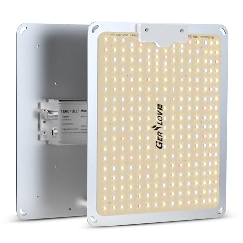 1000W LED Grow Lampe, 2x2ft wasserdichtes sonnenähnliches Vollspektrum Pflanzenlampe LED,Pflanenlicht für Hydroponic, Indoor Seeding Veg Flower, Grow Tent und Greenhouse Led Pflanzenlampe 13 GERYLOVE Vollspektrum LED GrowLampe,1500W Grow Light Pflanzenlampe 270 LEDs Grow Lampe Pflanzenlampe LED Vollspektrum Dimmbarer Funktion Wachstumslampe für Zimmerpflanzen