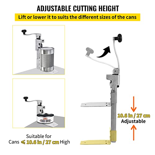 Happybuy Commercial Can Opener, 15.7 Inches Tabletop Can Opener, Heavy Duty Manual Table Can Opener For Restaurant Hotel Bar #TOP3
