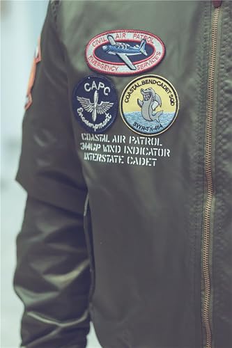 CORIRESHA Men's MA-1 Bomber Jacket Embroidery Patches Biker Military Air Force Jacket2