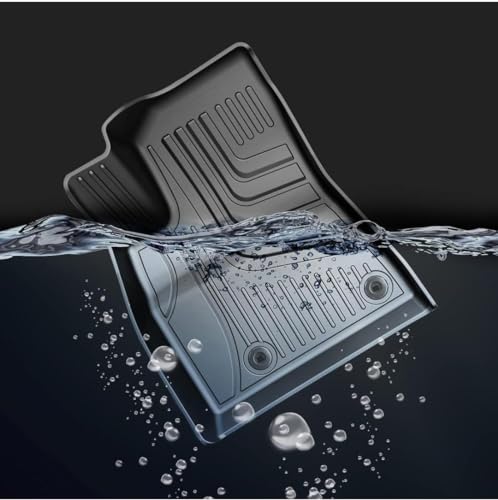 Image of Automoxco /Premium 9D car mat Full Set for Volkswagen Taigun || TPE (Thermoplastic Elastomer) Car Floor Mat Complete Set || 100% Waterproof and Washable || Color: Black