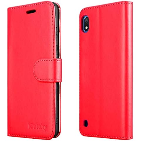 iCatchy Premium Leather Wallet Case for Galaxy A10 Cover